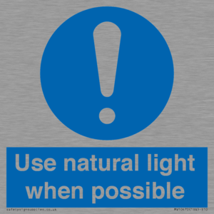 Use natural light when possible